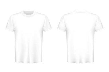 Yaratıcı vektör çizim renkli T-shirt üzerinde şeffaf arka plan izole ayarla. Sanat Tasarım boş mockup reklam şablonu. Soyut kavram grafik üstten görünüm yazdırma öğesi.