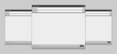 E-posta ileti arabirimi ile yaratıcı vektör çizim şeffaf arka plan üzerinde izole formu gönderin. Sanat Tasarım e-posta boş mockup şablonu. Soyut kavram posta sayfa arabirim web panosu.