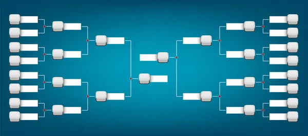 Illustrazione creativa vettoriale del programma dei playoff con due modelli vuoti di conferenza isolati su sfondo trasparente. Staffa campionato art design. Torneo grafico astratto, coppa, elemento — Vettoriale Stock