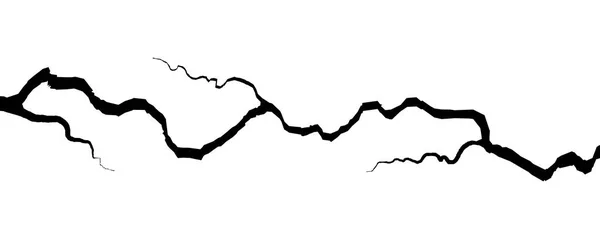 Kreative Vektor-Illustration realistischer Wandrisse isoliert auf transparentem Hintergrund. Art Design Bruch Riss auf der Oberfläche Boden. abstraktes Konzept grafische Kluft gebrochenes Einsturzelement. — Stockvektor