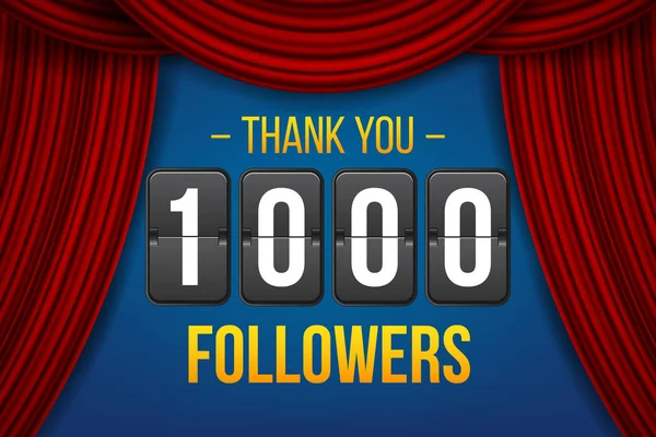 Yaratıcı vektör çizim 1000 takipçileri abone, teşekkür kartı afiş üzerinde şeffaf arka plan izole. Sanat Tasarım web kullanıcısı blogger ağı kutluyor. Soyut kavram grafik öğesi