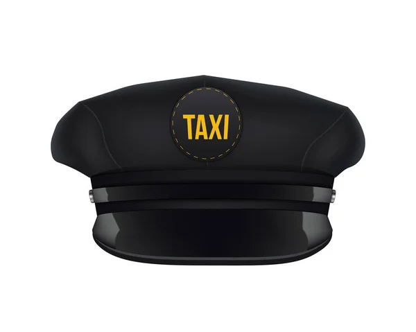 Kreativa vektorillustration av taxi driver cap med visir isolerad på transparent bakgrund. Konst designmall. Abstrakt begrepp grafiskt element — Stock vektor