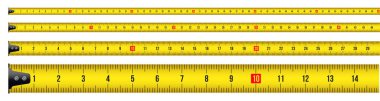 Creative vector illustration of tape measure, measuring tool, ruler, meter isolated on transparent background. Art design roulette template. Abstract concept graphic element clipart