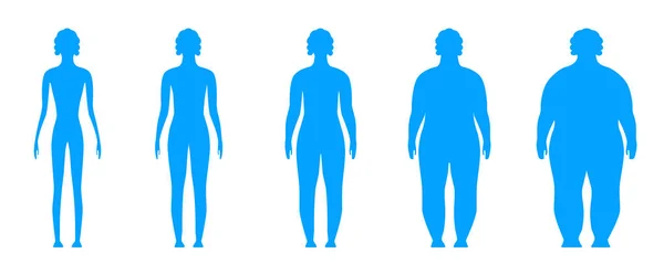 Ilustração vetorial criativa do imc, gráfico infográfico do índice de massa corporal com silhuetas e escala isolada em fundo transparente. Design de arte modelo de vida em saúde. Elemento gráfico do conceito abstrato — Vetor de Stock