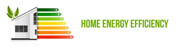Ilustracja wektorowa Creative współczynnika efektywności zużycia energii w domu, na białym tle na tle. Sztuka projektowania smart eco dom poprawy szablonu. Elementem systemu certyfikacji graficzny pojęciem abstrakcyjnym — Wektor stockowy
