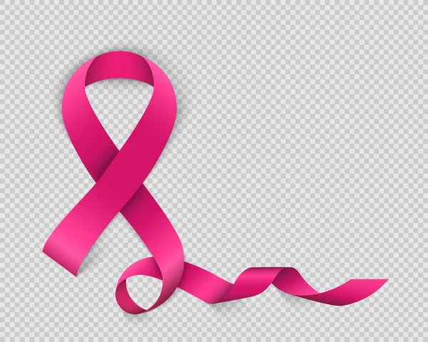10月月背景下的乳腺癌宣传运动的创意向量例证 艺术设计逼真的笔触粉红色丝带 抽象概念图形纸或织物元素 免版税图库插图