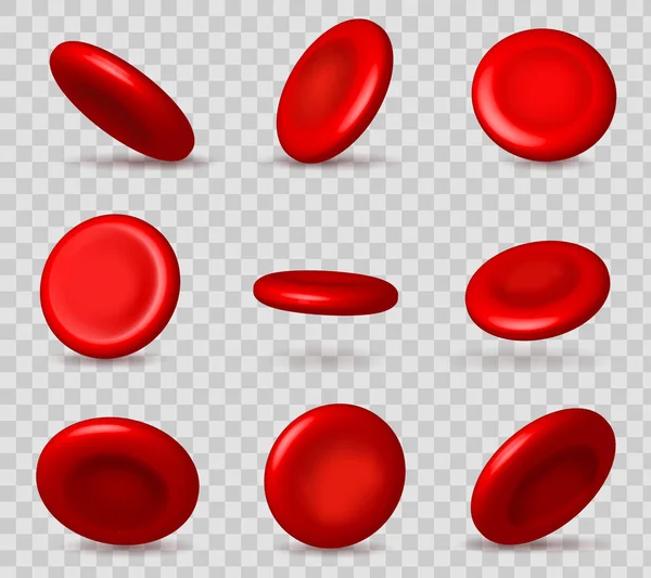 创意向量说明红细胞流, 微生物医用红细胞分离白色透明背景。艺术设计医学。抽象概念图形科学元素 — 图库矢量图片
