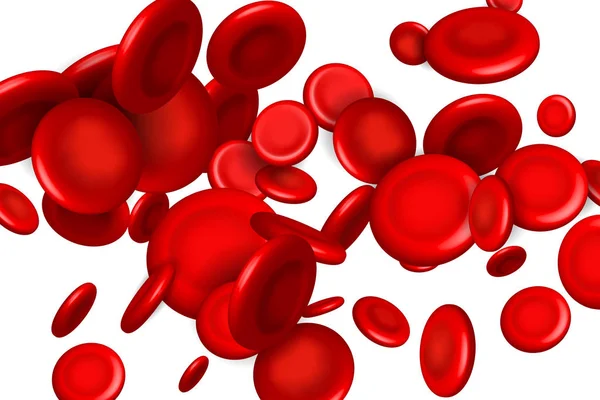 Creatieve vectorillustratie van Beek van de rode bloedcellen, erytrocyten van microbiologische medische achtergrond. Art design geneeskunde. Abstract begrip grafische wetenschap element — Stockvector