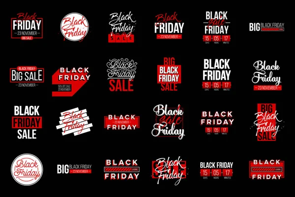 Abstract vector black friday sale lable tag set. For art template design, list, page, mockup brochure style, banner, idea, cover, booklet, print, flyer, book, blank, card, ad, sign, poster, badge — Stock Vector