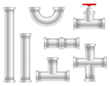 Plastik su, petrol, doğalgaz boru hattı, boru kanalizasyon şeffaf arka plan üzerinde izole yaratıcı vektör Illustration. Sanat tasarım soyut kavram grafik creleri, kapı Vana, bağlantı parçaları, musluk öğesi