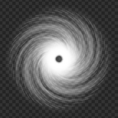 Yaratıcı vektör çizim gerçekçi kasırga kasırga rüzgar, tropikal tayfun sarmal fırtına, şeffaf arka plan üzerinde izole spin girdap. Sanat tasarım kasırga. Soyut kavram grafik öğesi