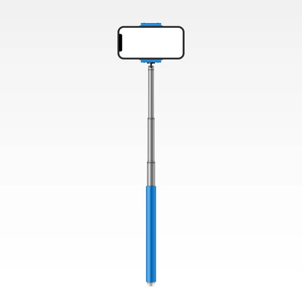 Ilustração vetorial criativa de vara selfie monopod com telefone, smartphone isolado em fundo transparente. Modelo de design de arte. Elemento gráfico do conceito abstrato —  Vetores de Stock