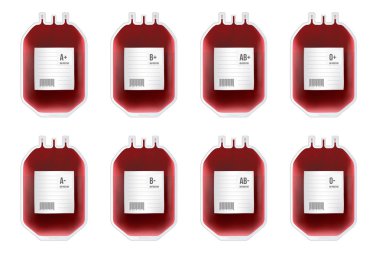 Kan torbası türü ile Plastik Konteyner üzerinde şeffaf arka plan izole plazma için yaratıcı vektör Illustration. Sanat tasarım şablonu. Soyut kavram grafik Tıp Kliniği öğesi