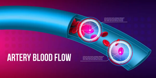 Творчі Векторні ілюстрації потоку червоних кров'яних тілець, мікробіологічні медичні еритропозні судини ізольовані на фоні. Арт-дизайн медицини. Елемент абстрактного поняття графічної науки — стоковий вектор