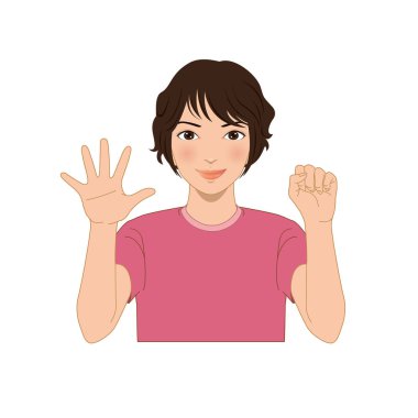 Elini ve öte yandan yumruk uzanıyordu kadın