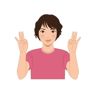 bir kadının elleri parmakları ile katlanmış