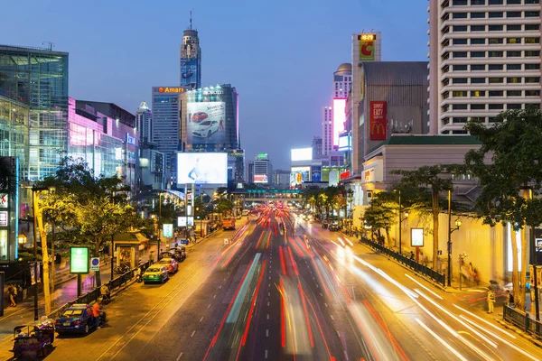 Tailandia Bangkok Tráfico Ratchadamri Roa —  Fotos de Stock