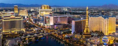 Geceleri Las Vegas 'ın silüeti