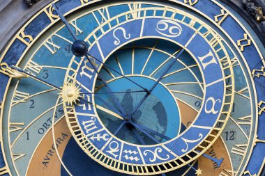 Astronomical clock, Town Hall, Old Town Square, Prague clipart