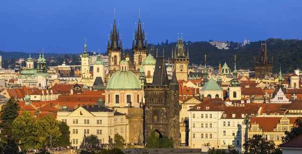 Česká republika, panorama Prahy — Stock fotografie