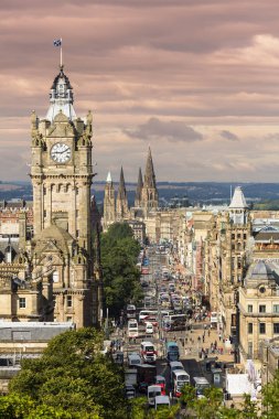 Princes Street in Edinburgh in Scotland