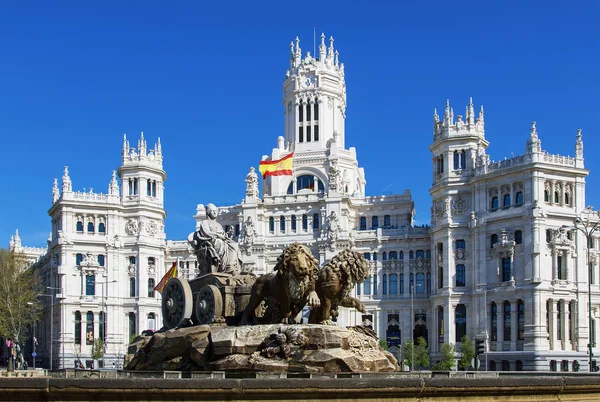Madrid, Plaza de Cibeles — Foto de Stock