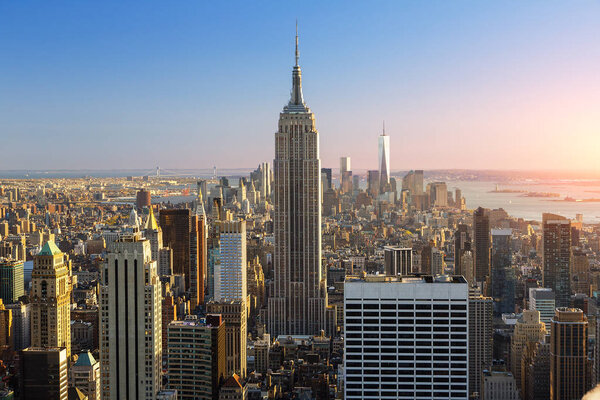 Skyline of New York with Empire State Building
