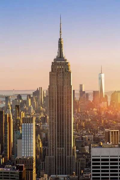 Skyline of New York az Empire State Building-el — Stock Fotó