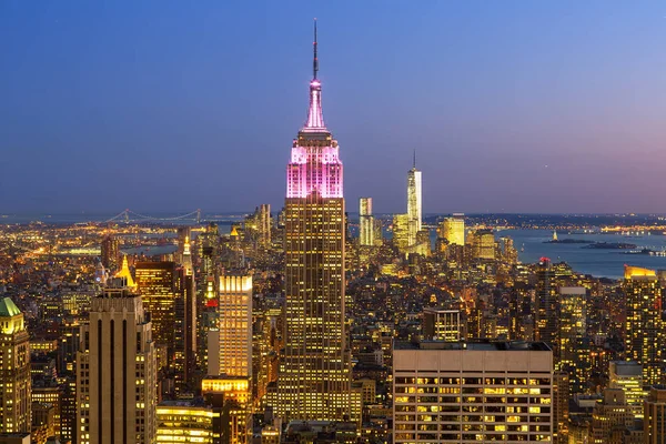 Skyline of New York az Empire State Building-el — Stock Fotó