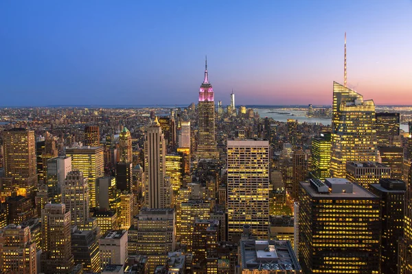 Skyline of New York az Empire State Building-el — Stock Fotó