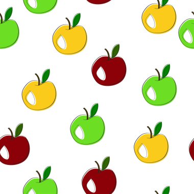 Elma doodle tarzı ile arka plan