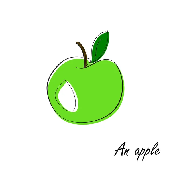 Apple Ikony Stylu Doodle — Stockový vektor