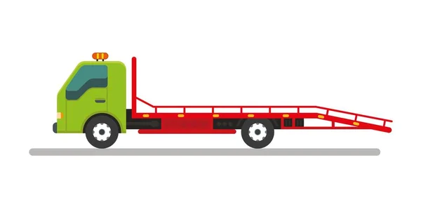 Tow Φορτηγό Υπηρεσία Οχήματος Βοήθεια Για Την Εικονογράφηση Του Δρόμου — Διανυσματικό Αρχείο