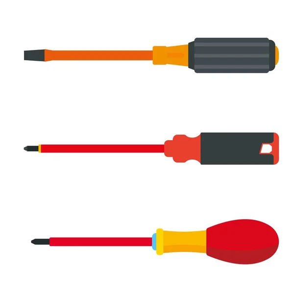 Chave Fenda Isolada Protecção Contra Choques Eléctricos Ferramenta Para Trabalho —  Vetores de Stock