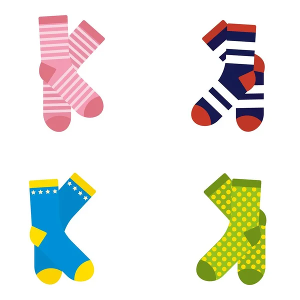 Egy pár színes zokni vektor illusztráció. — Stock Vector