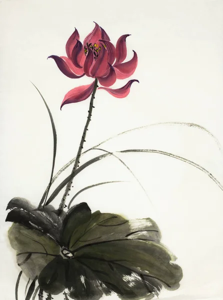 Λουλούδι Ροζ Λωτού Ανοιχτόχρωμο Φόντο — Φωτογραφία Αρχείου