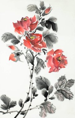 parlak kırmızı gül