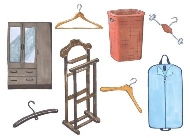 Gardırop için elementler kümesi, işaret biçimi