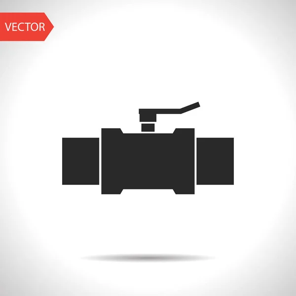 Anslutning av rör ventil illustration. Teknik vektor ikon — Stock vektor