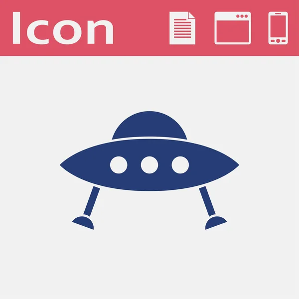 Ufo Flying Saucer Icon — Stock Vector