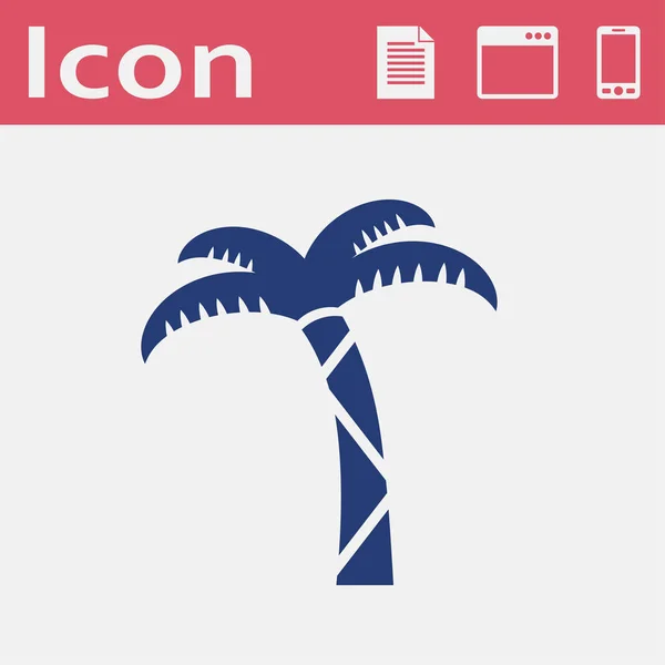 Icono Vectorial Palmera — Vector de stock