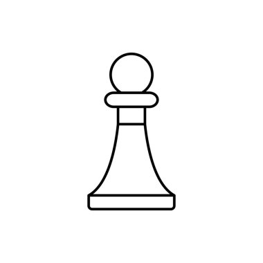 Satranç piyon vektör anahat simgesini 