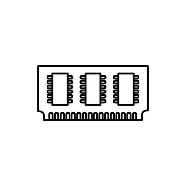 vektör anahat simgesini bellek küçük parça 
