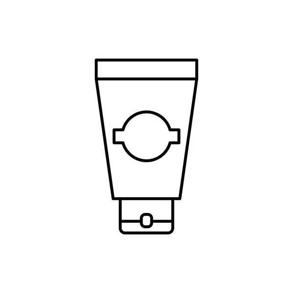 Icona del contorno vettoriale del tubo crema — Vettoriale Stock