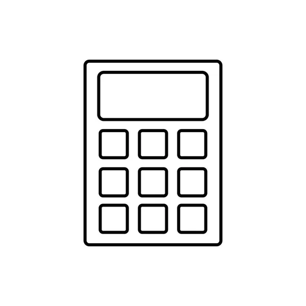 Иконка векторного контура калькулятора — стоковый вектор