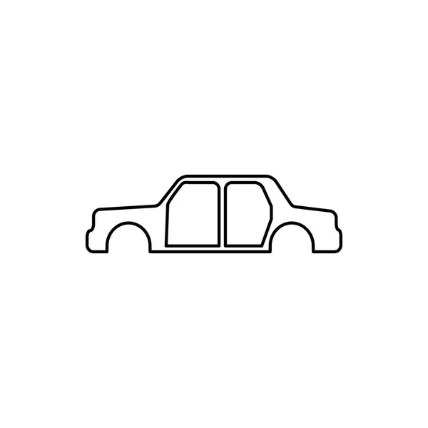 Icono de contorno de vector de la carrocería del coche — Archivo Imágenes Vectoriales