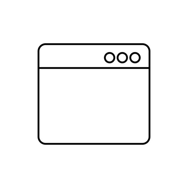 Icône de contour vectoriel de la fenêtre du programme — Image vectorielle