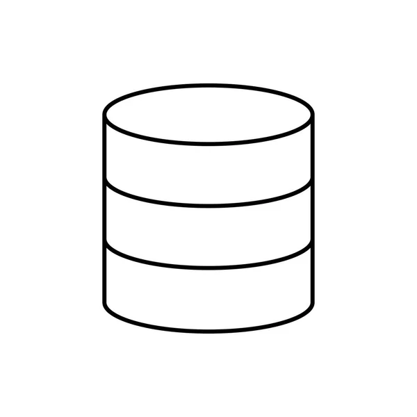 Het pictogram van de omtrek van de vector van database Stockillustratie