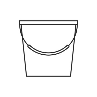 Kova Illustration. Zemin yıkama vektör anahat simgesi 