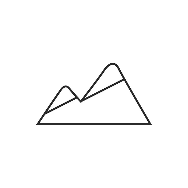 Peaks covered with snow illustration. Mountains vector outline icon — Stock Vector